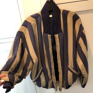 Vintage 100% silk APEX striped jacket